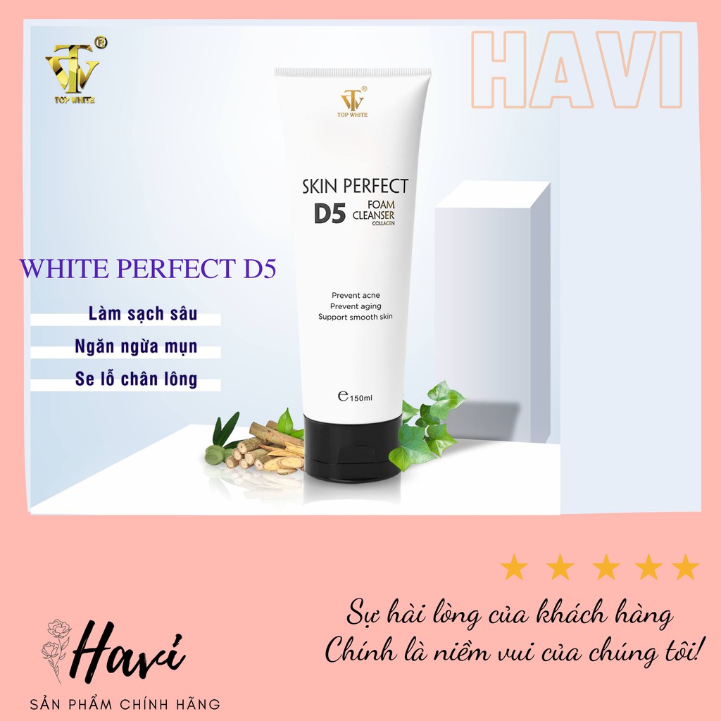 Sữa Rửa Mặt D5 Top White - White Perfect D5