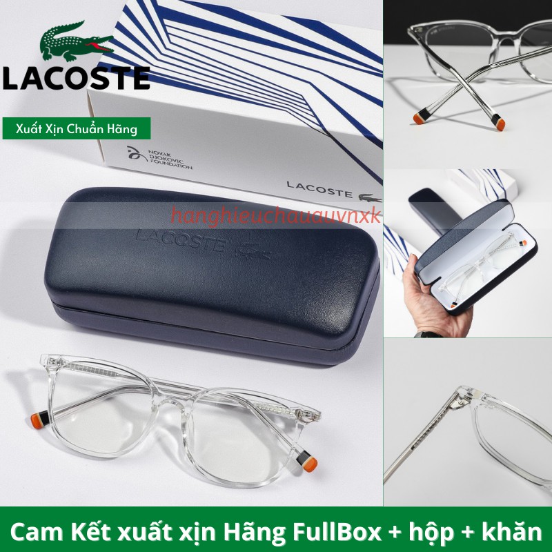 Mắt Kính Giả Cận Nam Nữ LACOSTE Cá Sấu hàng xuất xịn chính hãng chống UV 400, chống trầy xước cao cấp | BigBuy360 - bigbuy360.vn