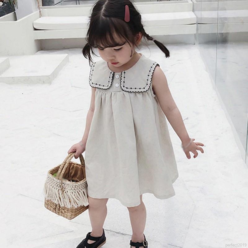 Đầm công chúa phong cách Đại học mùa hè Hàn Quốc dành cho bé gái/ Túi đeo