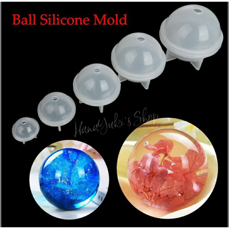 Khuôn khối cầu - Silicone Ball Mold - sáng tạo trong thủ công Resin, Jesmonite, candle, soap