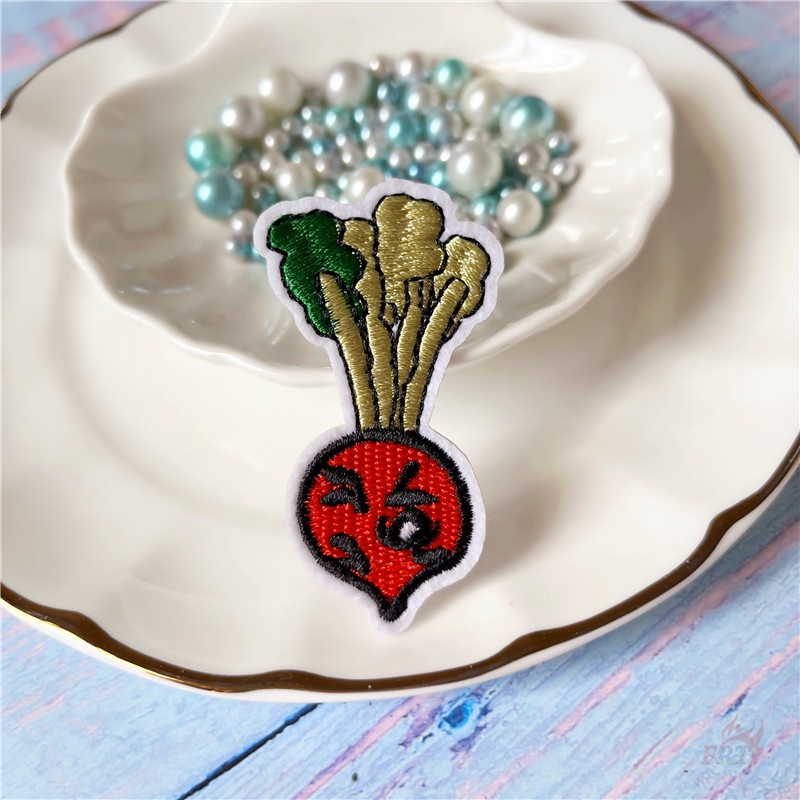☸ Miếng Dán Ủi Hình Rau Củ Quả ☸ 1 Miếng Dán Patch DIY Hình Cà Rốt, Cherry Broccoli Cabbage