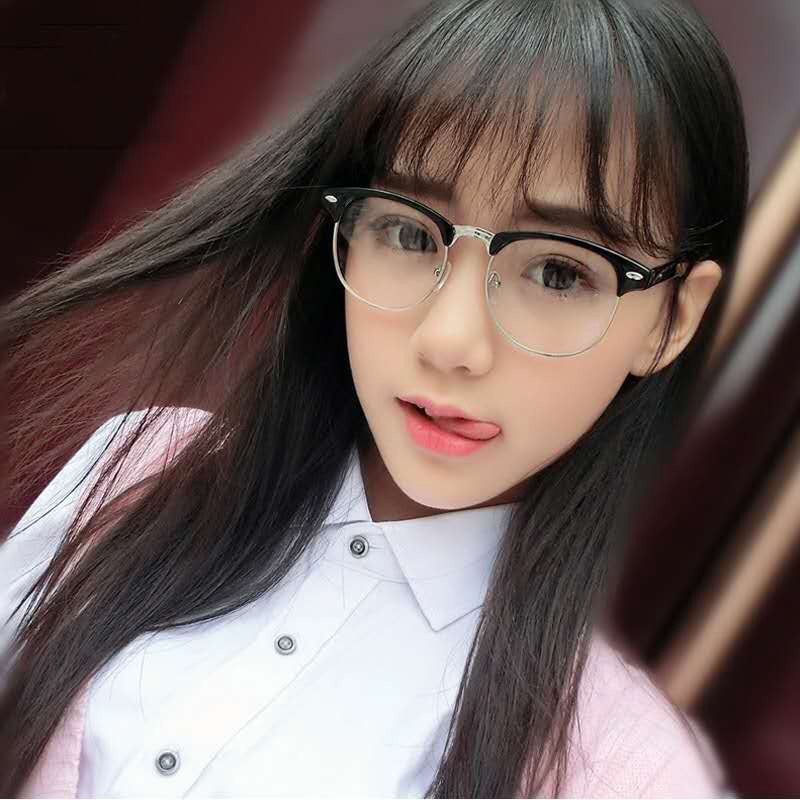 Gọng kính giả cận nửa gọng mắt 0 độ Hot Trend 8037 _ Bon Shop