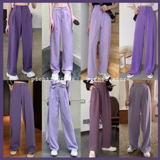 SẴN/ ORDER Quần Culottes dáng dài, Quần ông suông màu Tím HOT TREND - nhiều màu/ nhiều mẫu