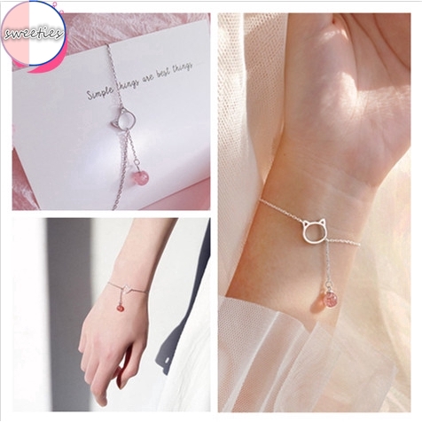 Vòng Tay Mạ Bạc 925 Hình Mèo Đính Đá Xinh Xắn Cho Nữ | BigBuy360 - bigbuy360.vn