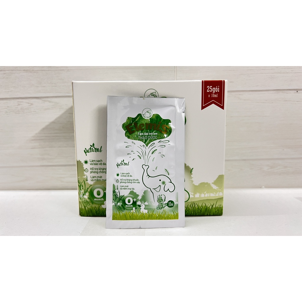 Nước tắm thảo dược elemis dạng gói cho bé giảm mẩn ngứa,rôm sẩy mun nhọt hăm,dị ứng.suckhoechomoinha.Hộp 25 gói
