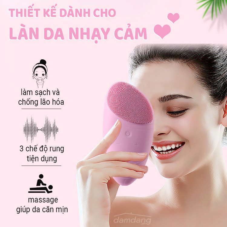 Máy Rửa Mặt Đa Năng Công Nghệ Sóng Âm Sonic Loại Bỏ Bụi Bẩn Chất Nhờn Sạch Da Mặt Chống Lão Hóa