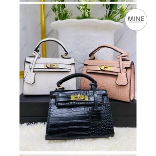 Túi hm mini size 20cm da rắn t0122