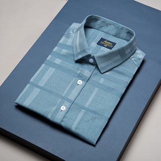 Áo Sơ Mi Nam Công Sở Trung Niên Anton Somianton Xanh Lục Ngắn Tay Vải Sợi Tre Thấm Hút Mồ Hôi - YNT204