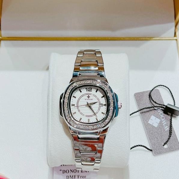 Đồng Hồ Đeo Tay Nữ Dây Kim Loại, Đồng Hồ Nữ Thời Trang WWOOR Dây, Viền Thép Cao Cấp Siêu Đẹp Chống Nước | BigBuy360 - bigbuy360.vn