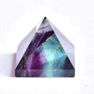 Đá pha lê fluorite tự nhiên hình kim tự tháp luân xa reiki pha lê năng lượng trang trí nhà cửa