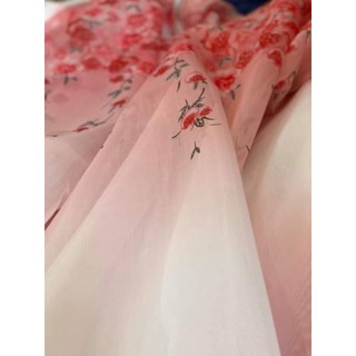 Vải organza hoa