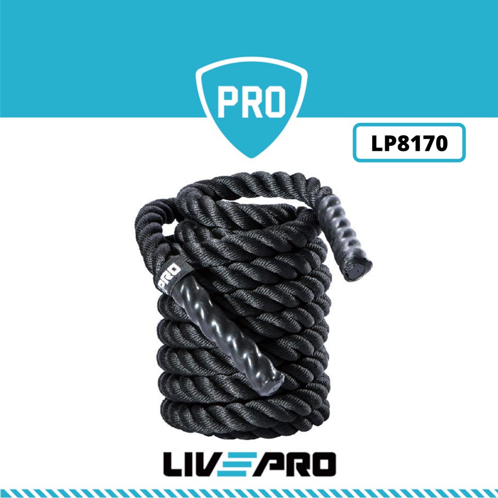 Dây thừng tập gym thể lực cao cấp chiều dài đến 15m, độ dày 3,8cm các loại thương hiệu Livepro BATTLE ROPE