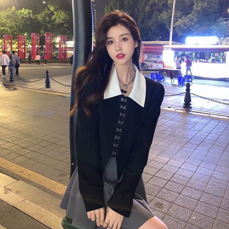 Áo Sơ Mi Tay Phồng Cổ POLO Phong Cách Phương Tây Mới Dành Cho Nữ