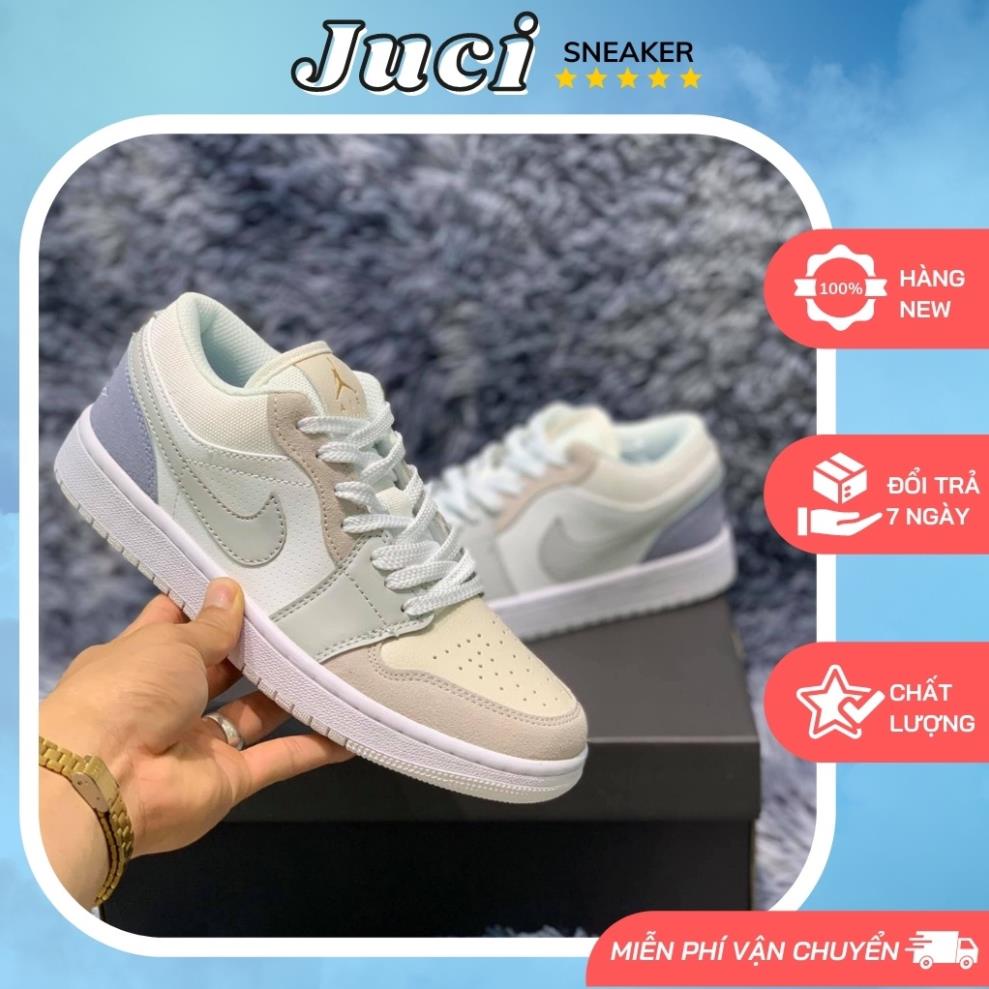 Giày sneaker nam Jordan 1 cổ thấp, jd1 thấp xám xanh Paris low full sz 36-43 bản chuẩn rep hót hit 2021