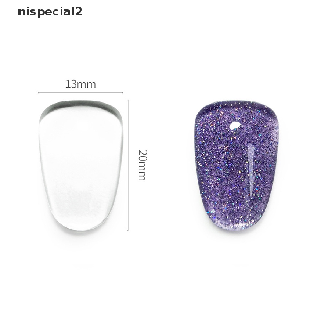 [nispecial2] 10pcs Transparent Glass Gel Nail Art Display Nail Color Board Manicure Tools [new]