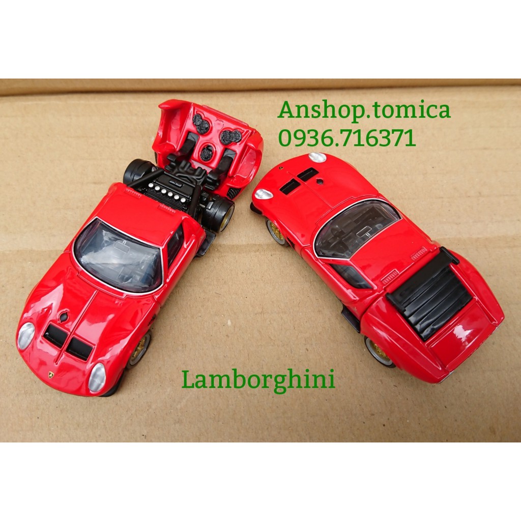 Mô hình xe Lambor premium màu đỏ tomica Nhật Bản