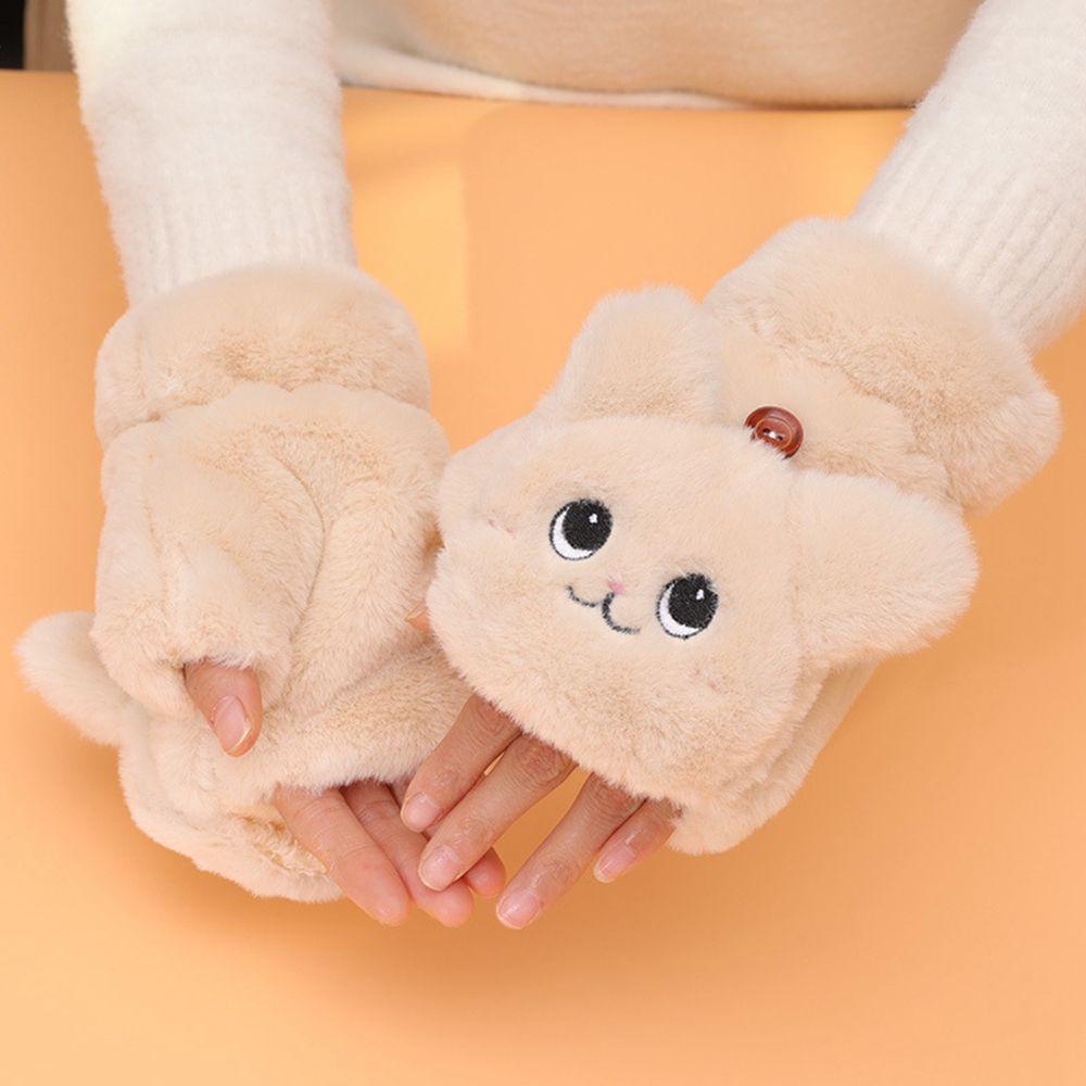 Găng Tay Len Hở Ngón Mềm Mại Co Giãn Thời Trang Thu Đông Cho Nữ
