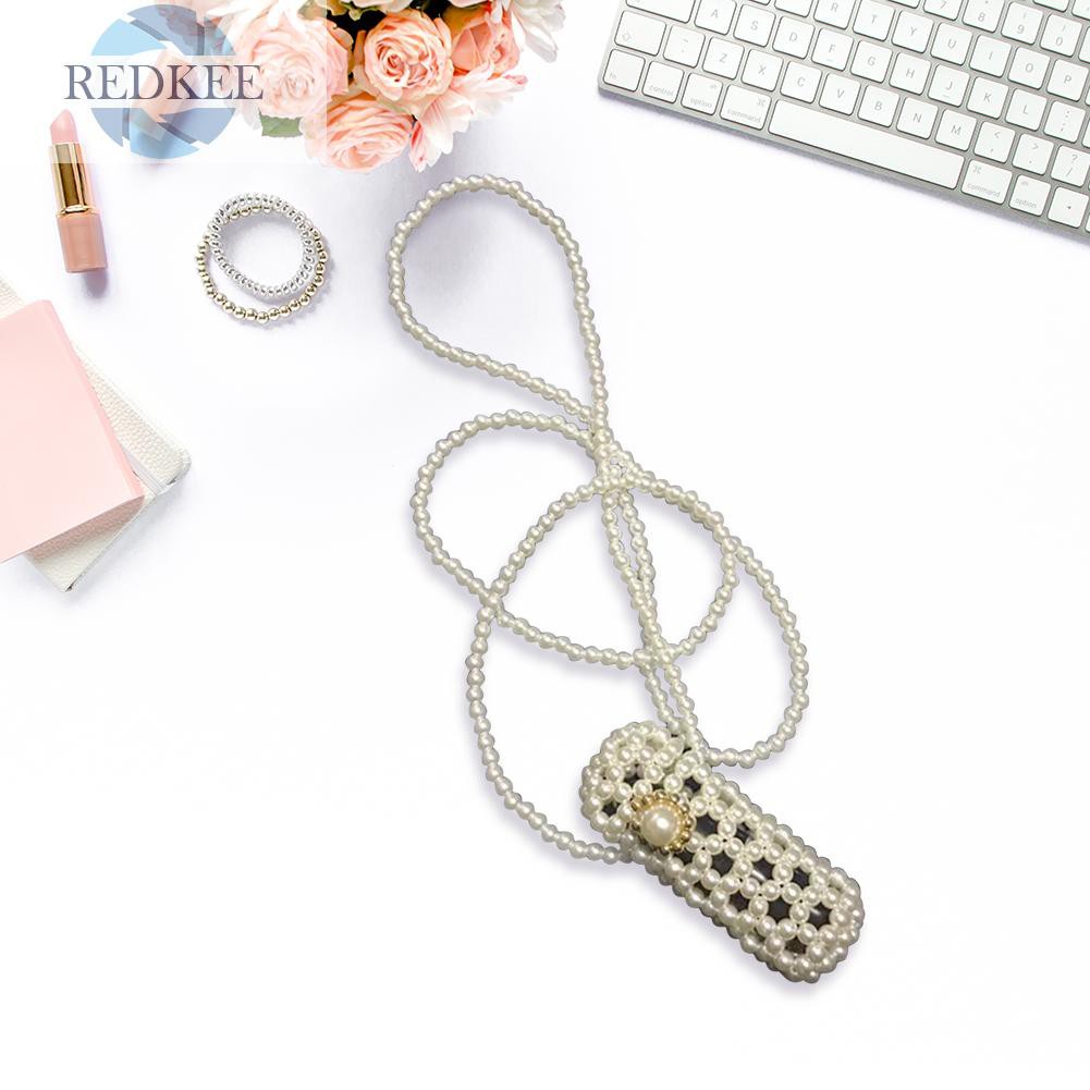 Túi Đeo Chéo Vai Mini Đính Hạt Ngọc Trai Dành Cho Nữ