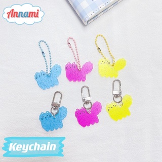 Móc chìa khóa hình chú gấu kim tuyến đáng yêu