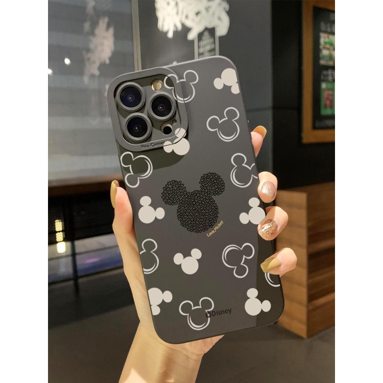 Ốp Điện Thoại Viền Vuông Hình Mickey Minne Dễ Thương Cho iPhone 14 Plus 13 Pro Max 12 iPhone 11 XR 8 7 SE 2022