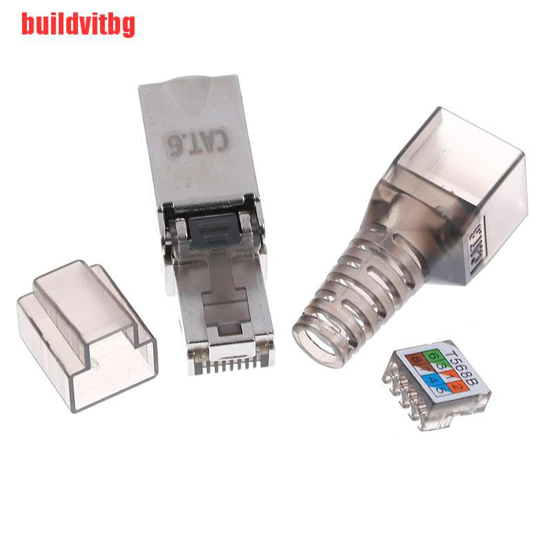 Đầu Nối Dây Cáp Mạng Bằng Kim Loại Cat6 Rj45 8p8c Gvq