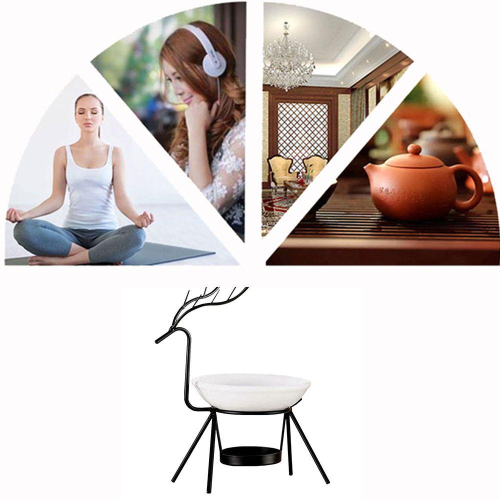 LEISURE Giá Đỡ Đèn Trà Bằng Sứ Thiết Kế Độc Đáo Thời Trang