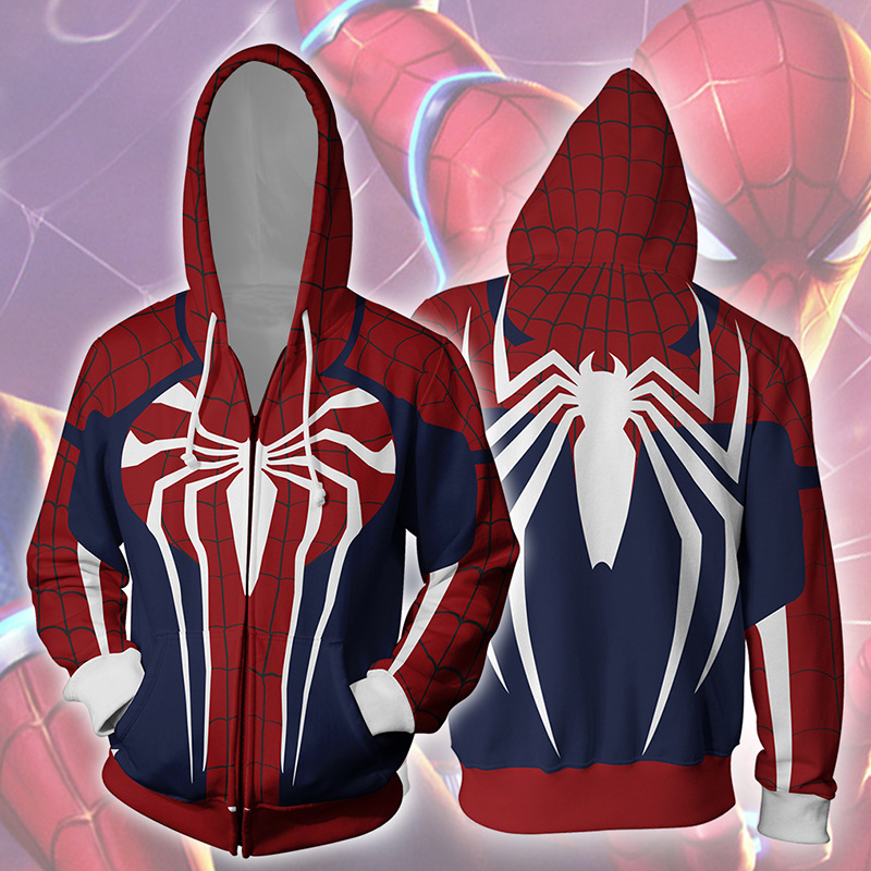 Áo hoodie khóa kéo hóa trang Người Nhện mới Spiderman Venom