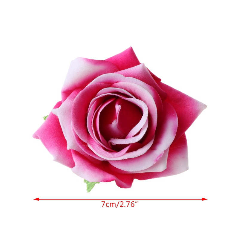Kẹp tóc hình hoa hồng giả bằng vải nhung thời trang cho nữ
