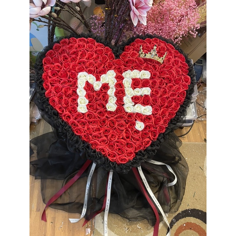 [Ship Hoả Tốc HN] Bó hoa tim sáp 200bông vĩnh cửu. Quà sinh nhật, quà kỷ niệm ý nghĩa.