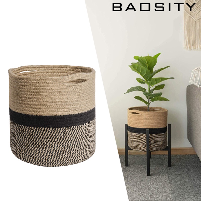 Giỏ đựng quần áo bẩn bằng dây thừng đan độc đáo tiện dụng