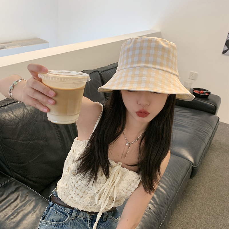 Nón Tai Bèo Hai Mặt Thoáng Khí Chống Tia UV Họa Tiết Hoa Nhỏ Dễ Thương Cho Nữ