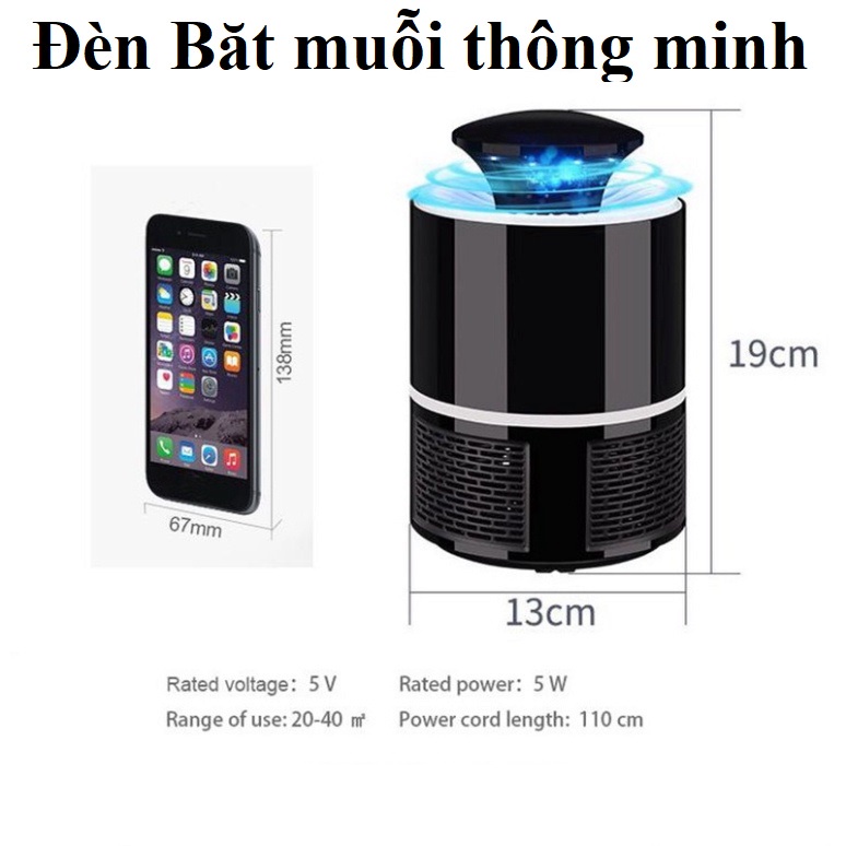 [HCM]Đèn bẫy muỗi thông minh, Máy thu hút côn trùng bay, Công nghệ đèn LED hỗ trợ USB-LEDMWQ-01