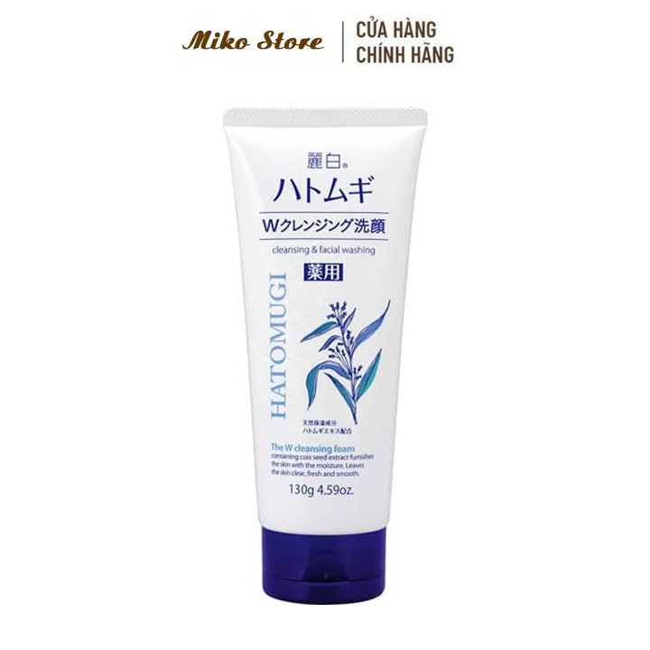 Sữa rửa mặt Hatomugi Naturie Nhật Bản chiết xuất hạt ý dĩ làm sạch và dưỡng sáng da - Miko Store