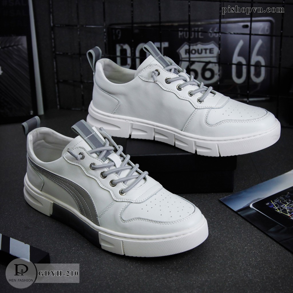 Giày Da - Sneaker Nam Thời Trang Cấp- Fullbox Tặng Kèm Tất khử mùi GDYH210 thusamshop