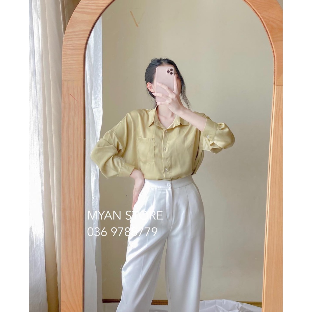 Áo sơ mi 1 túi ngực Avn102005 - Bơ