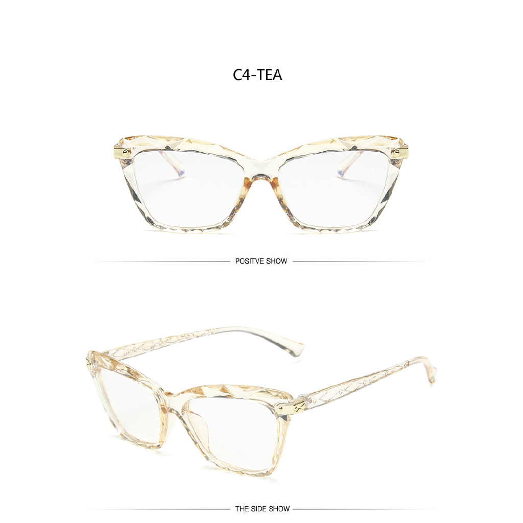 Mắt Kính Gọng Đa Giác Chống Ánh Sáng Xanh Thời Trang