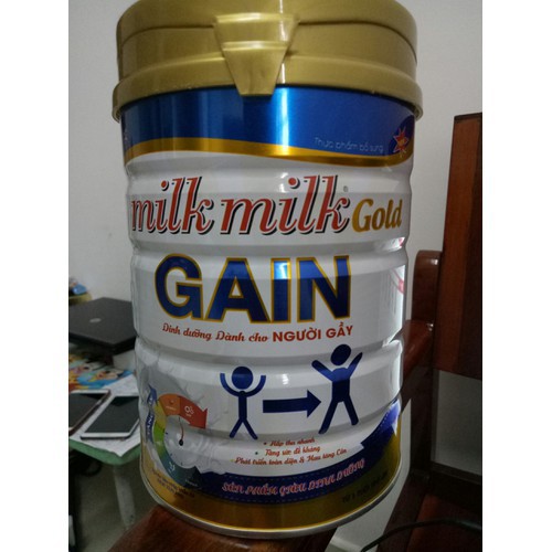 Sữa tăng cân Milkmilkgold Gain 900g – Dinh dưỡng dành cho người gầy, chơi thể thao vận động nhiều