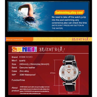 Đồng hồ nữ SKMEI 9075 Dây da
