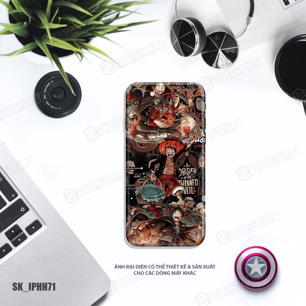 Miếng Dán Skin Hoạt Hình Cho IPhone 7 - 13 Pro Max |SK_IPHH71| Chất Liệu 3M Chính Hãng, Khuôn Cắt CNC Dán Full Lưng Viền