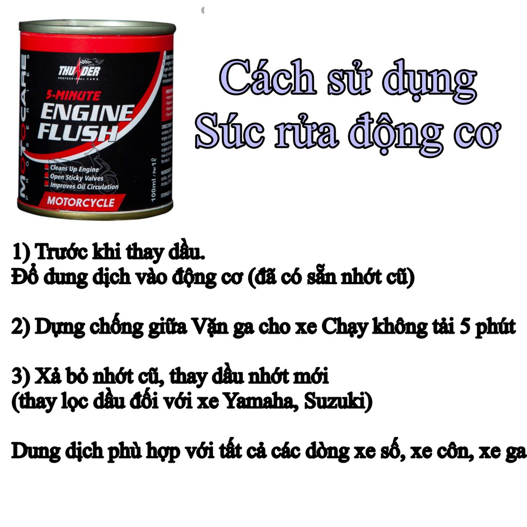 Vệ sinh buồng đốt / Súc rửa động cơ Thunder Carbon Cleaner 75ml