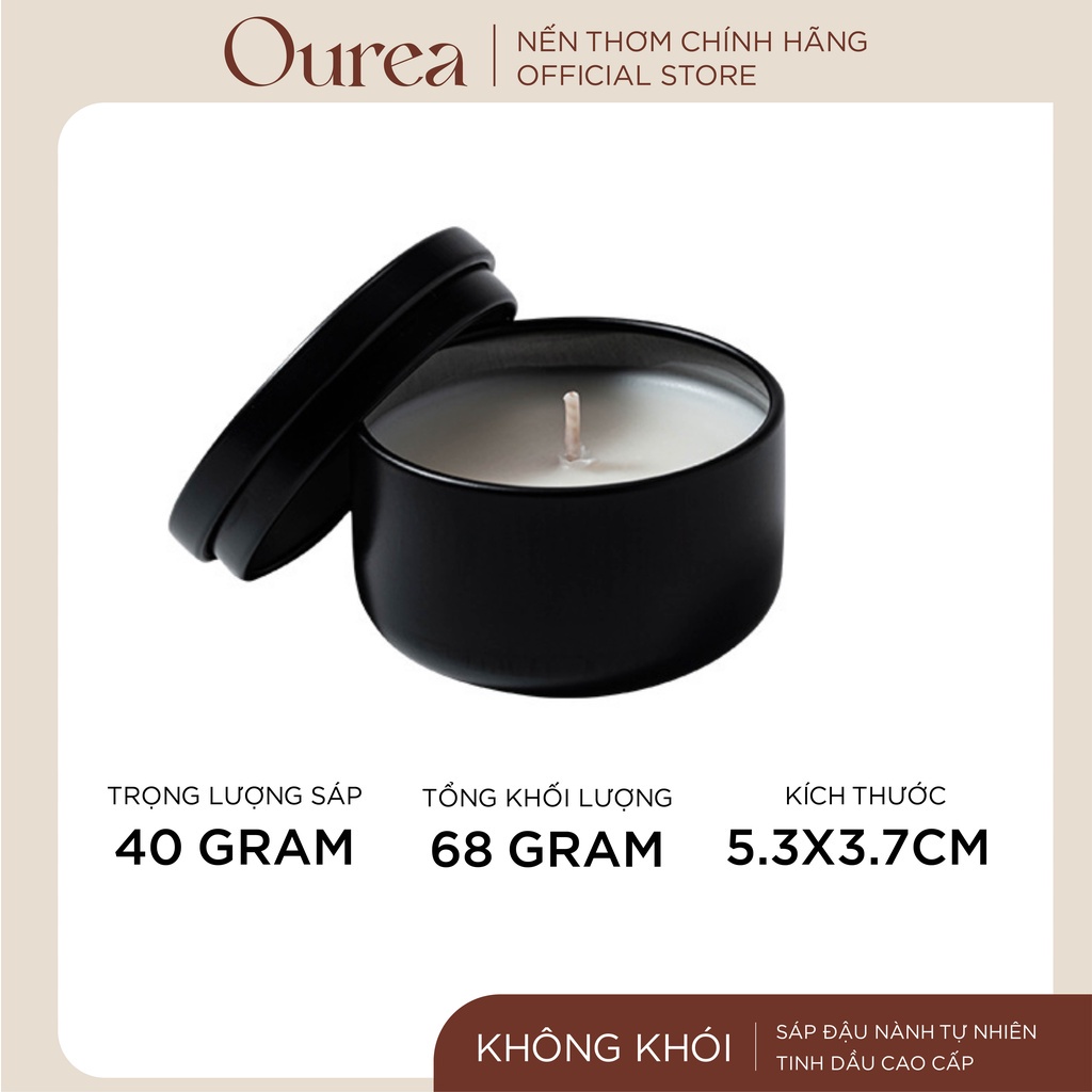 Nến thơm cao cấp, sáp đậu nành cao cấp, hộp thiếc 10 mùi sang trọng