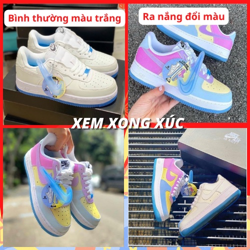 Giày sneaker AF1 đổi màu đế UV, Giày thể thao Air force 1 nữ đổi màu ngoài nắng cực chất - Hàng 11 trung