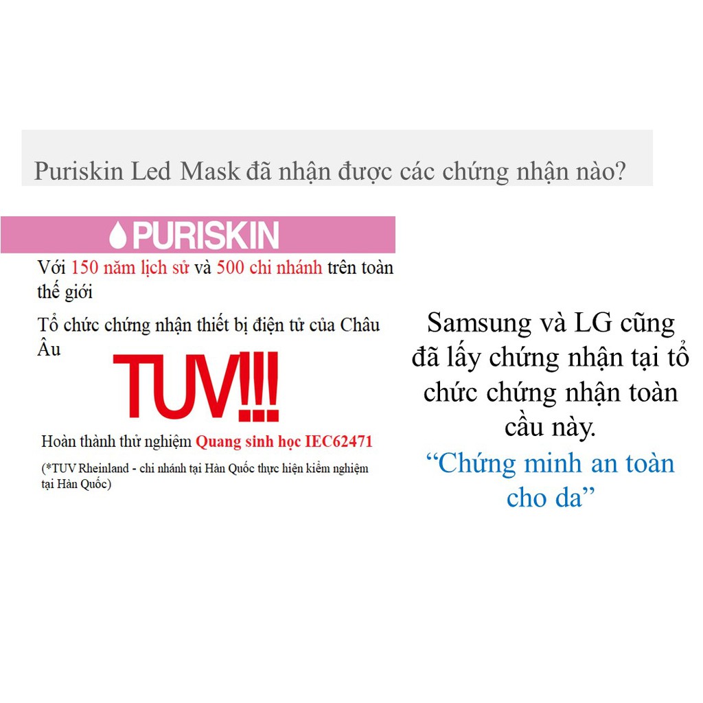 Mặt Nạ Ánh Sáng Sinh Học Hàn Quốc chính hãng - Led mask Puriskin