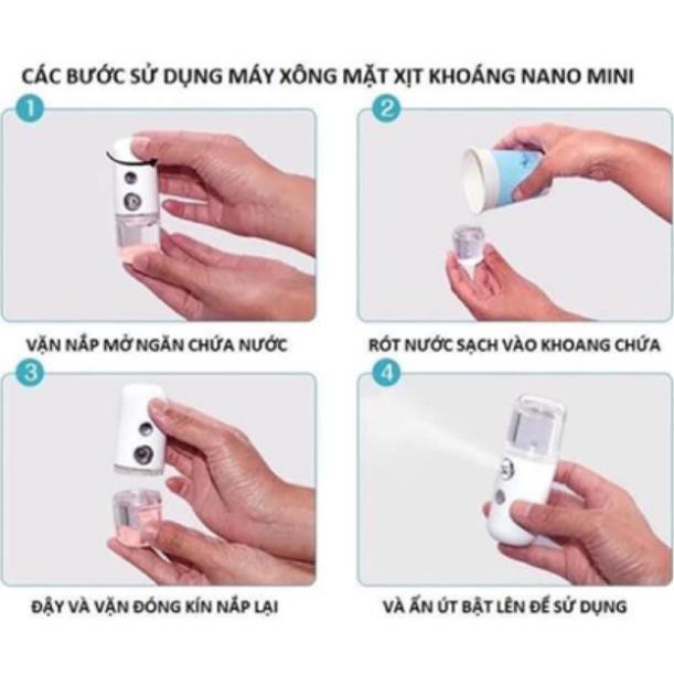 [XẢ KHO+FREE SHIP]  Xịt khoáng Nano mini, cầm tay. Hàng chuẩn.