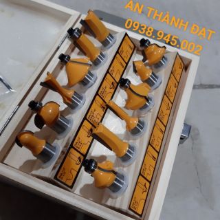 BỘ 12 MŨI PHAY GỖ 12.7MM INGCO MODEL: AKRT12121