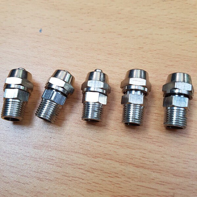 Com bo 5 Nối nhanh khí nén inox ren 13 ra 8, cút nối nhanh khí nén inox, cút cắm nhanh hơi khí nén 1/4 8 inox