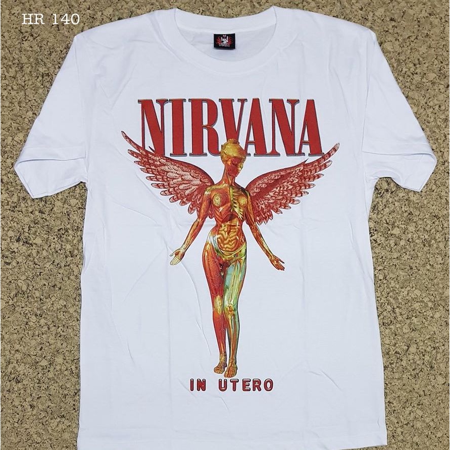 [Mã BUIS45K giảm 45k] Áo Rock band tee phông / thun 100% cottong Thái Lan - Nirvana HR 140T