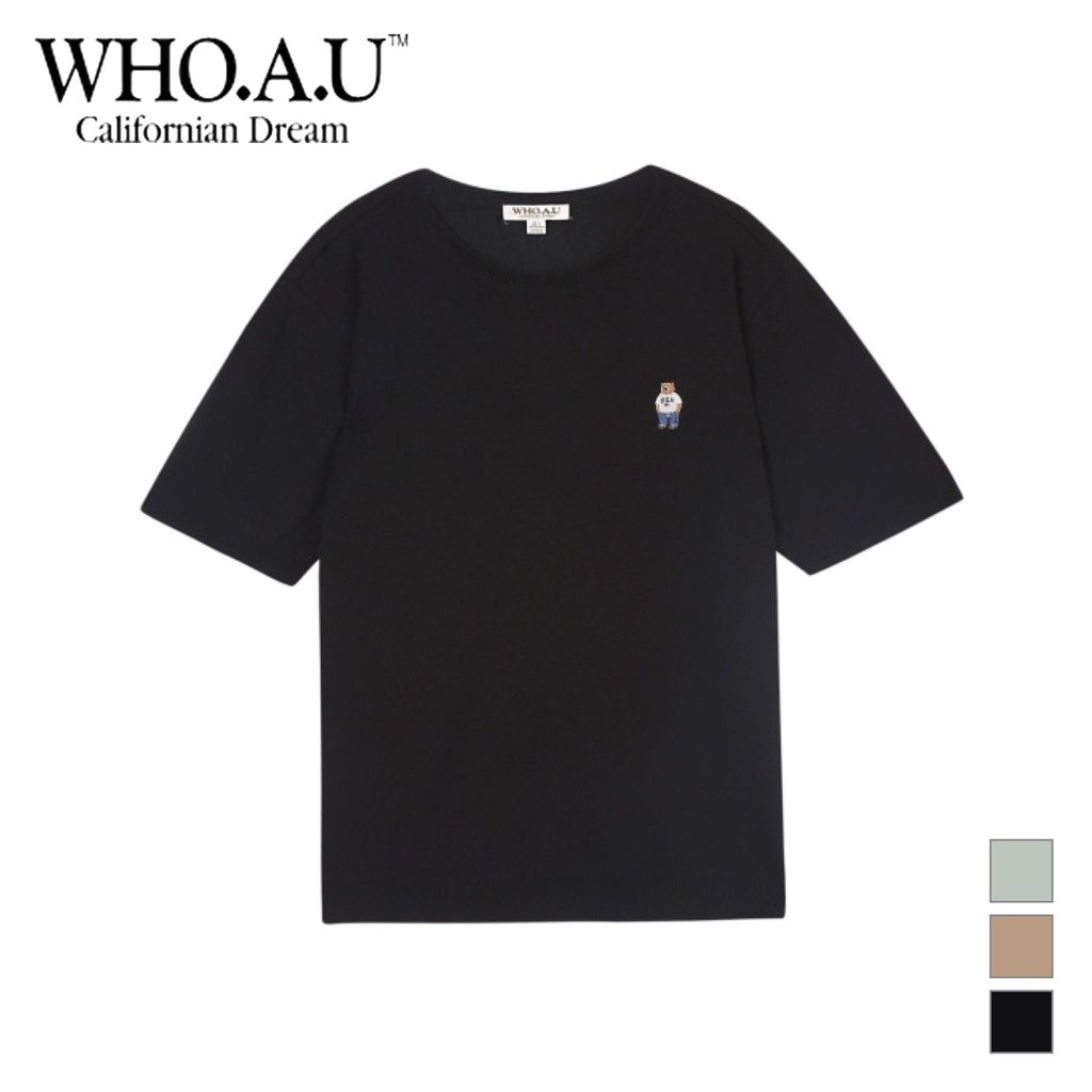 Áo thun nam WHOAU WHKAB2436U hoạ tiết thêu nổi USA Steve đẹp mắt