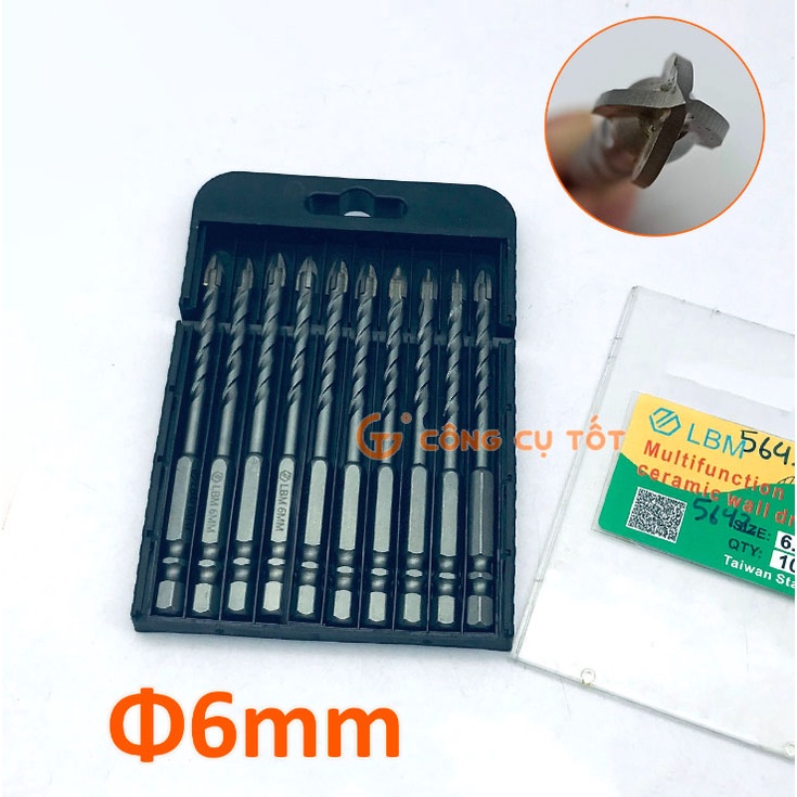 Hộp mũi khoan đa năng 4 cạnh chuôi lục LBM