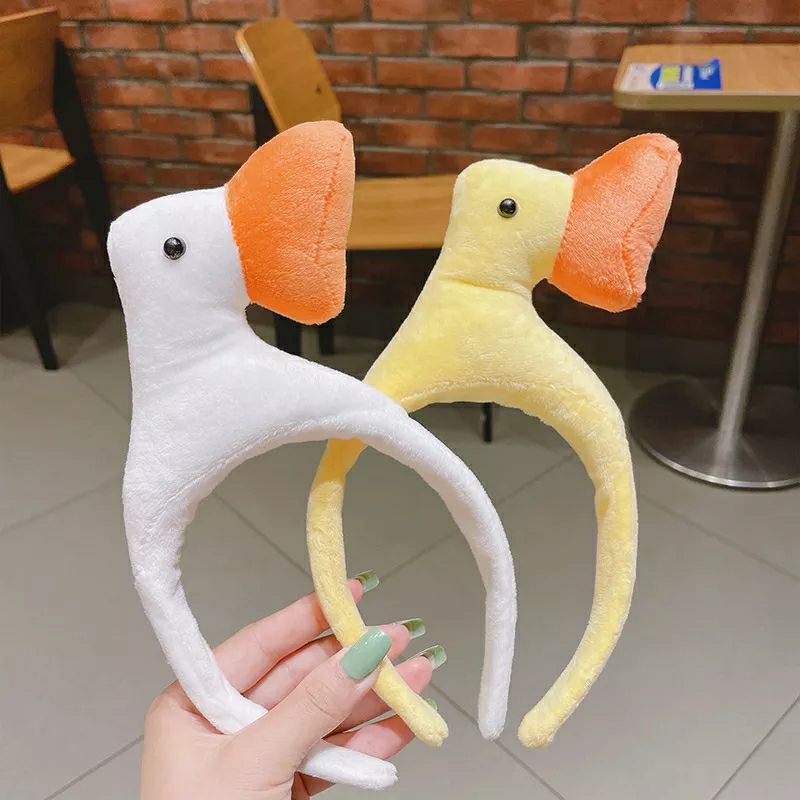 Bờm cài tóc hình vịt vàng mỏ cam dễ thương